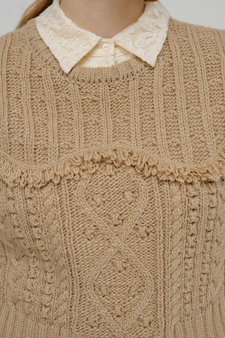 Eaphi MIX PATTERN KNIT VEST