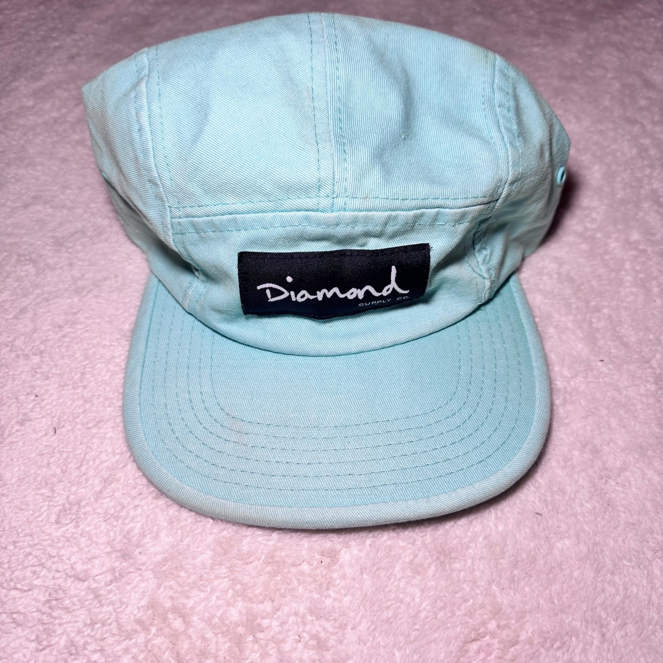 Diamond Supply Men's 5 Panel  Canvas Cotton Adjustable Hat - Teal