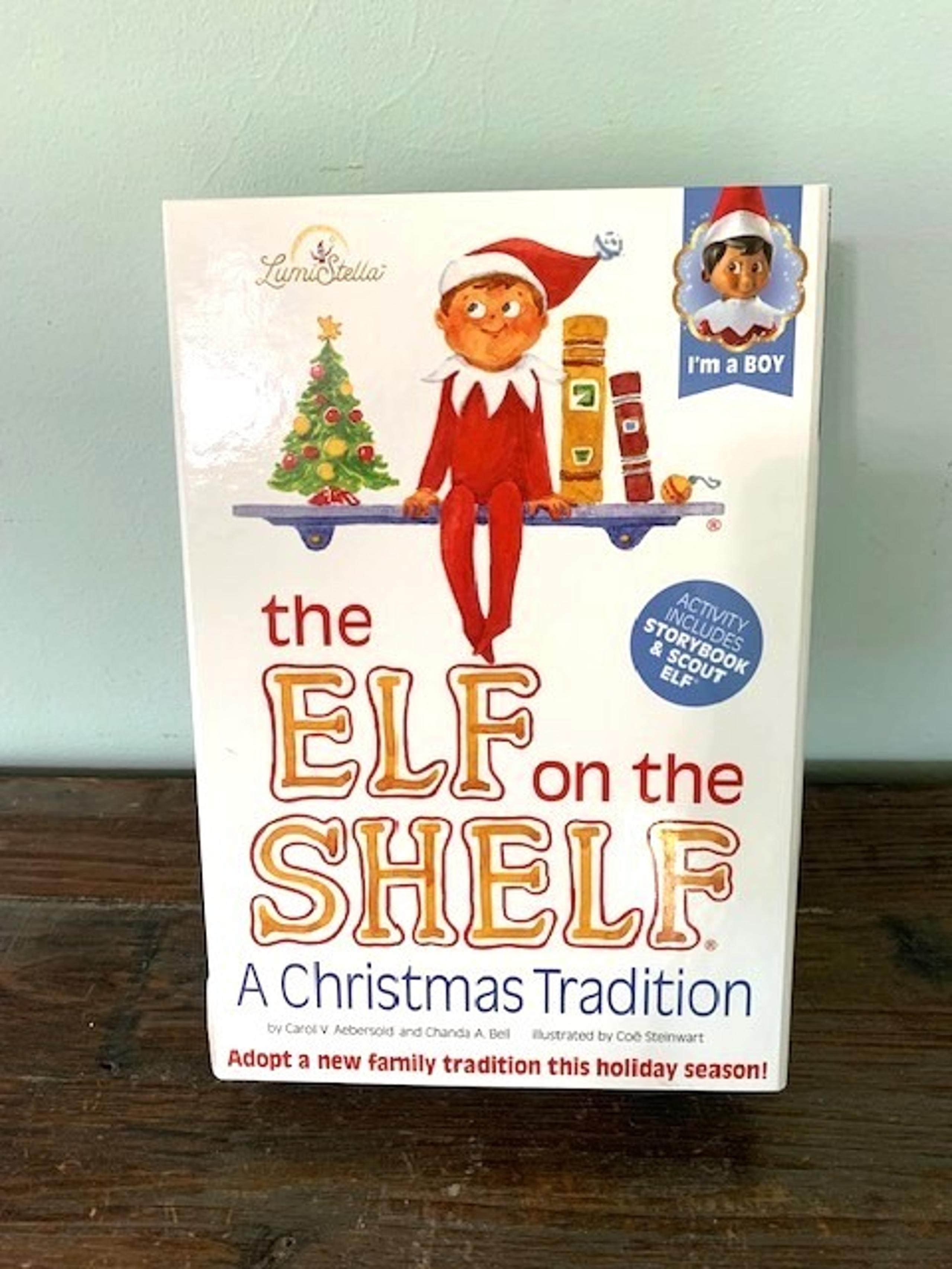 Elf On The Shelf Boy Dark Skin Tone Brown Eyes Doll & Story Book Boxed Set