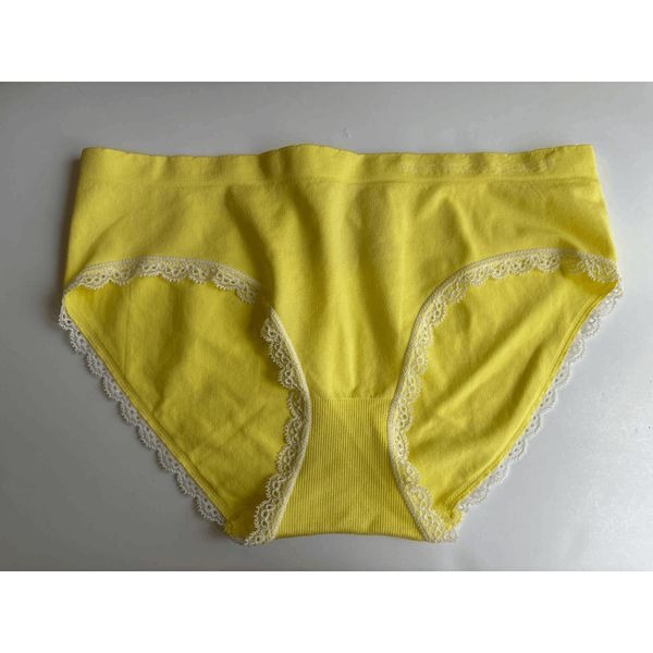 Victorias Secret Vintage Hiphugger Panty Seamless Lace Lemon Yellow Size M