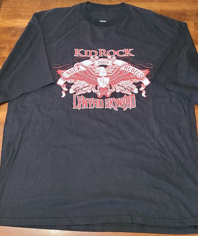 Lynyrd Skynyrd and kid rock 2009 tour shirt