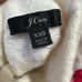 J.Crew Gray and White Merino Wool Turtleneck Sweater