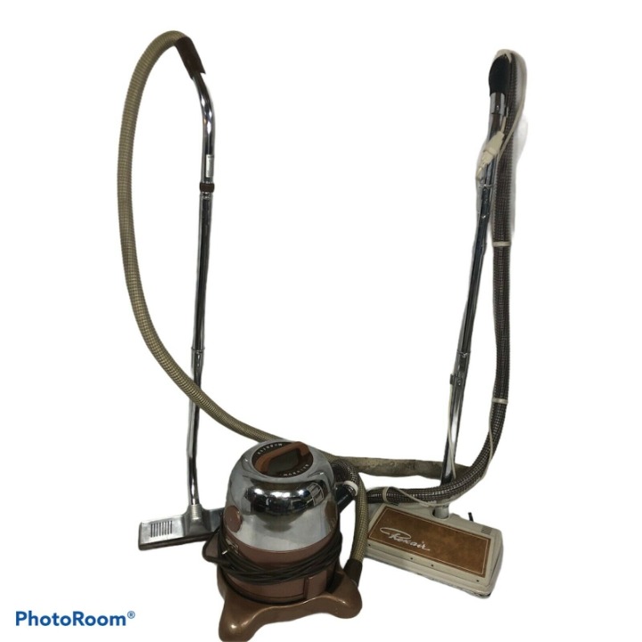 Mid Century Chrome Water Rainbow Rexair Model D2 Vacuum Cleaner with Attachment