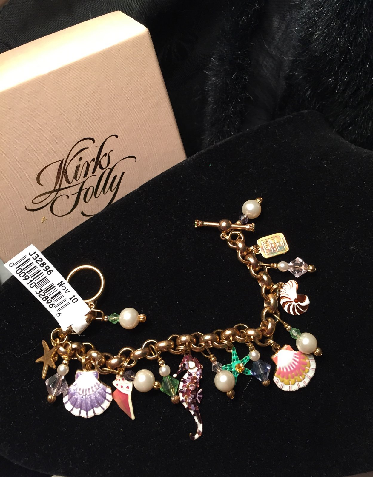 kKirks Folly Goldtone Seashell Bracelet