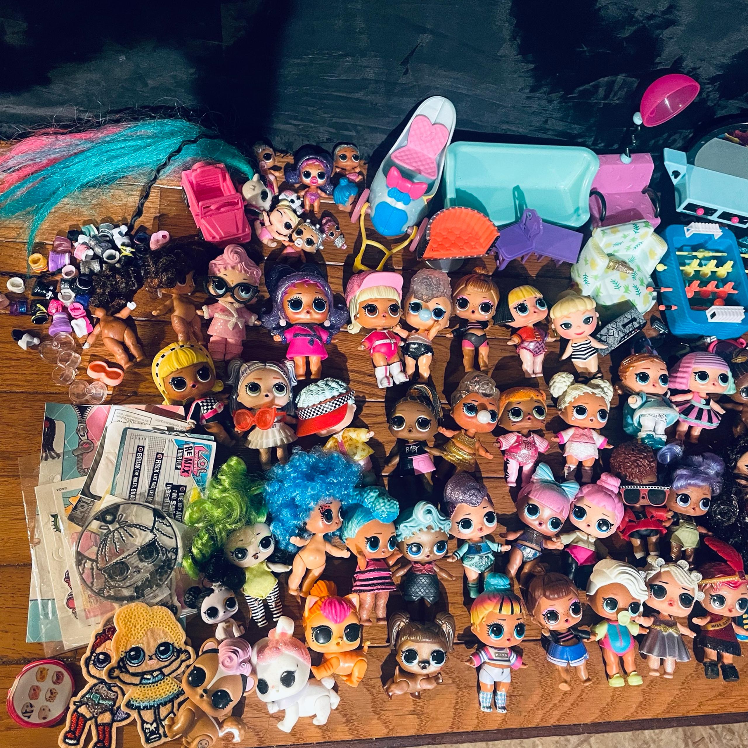 Lot of LOL DOLLS & accessories and furniture & pets & tiny babies