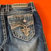 Rock Revival Jeans Womens 27 Yui Boot Embellished Flap Pockets