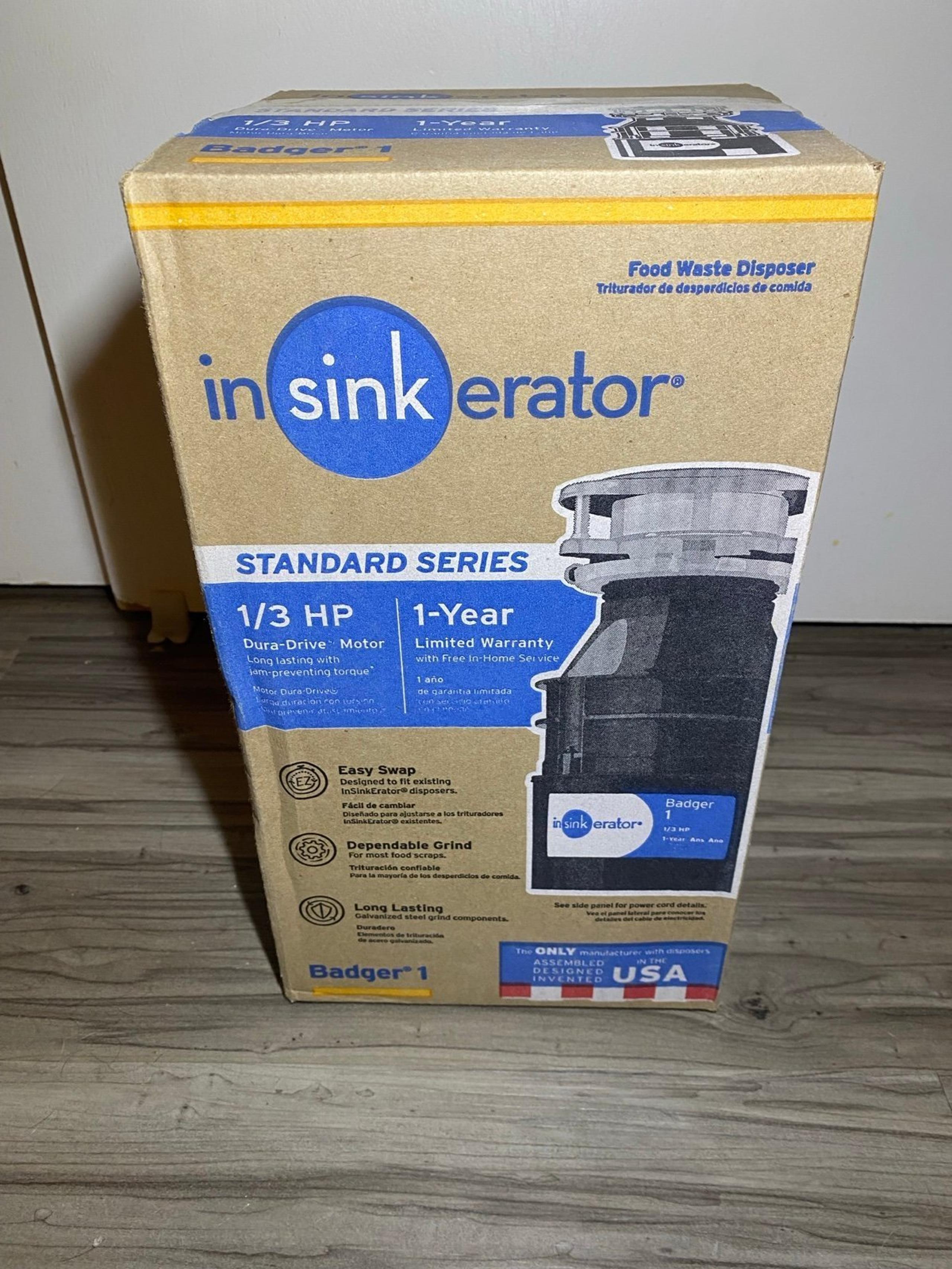 Badger 1 Standard Series 1/3hp in sink erator