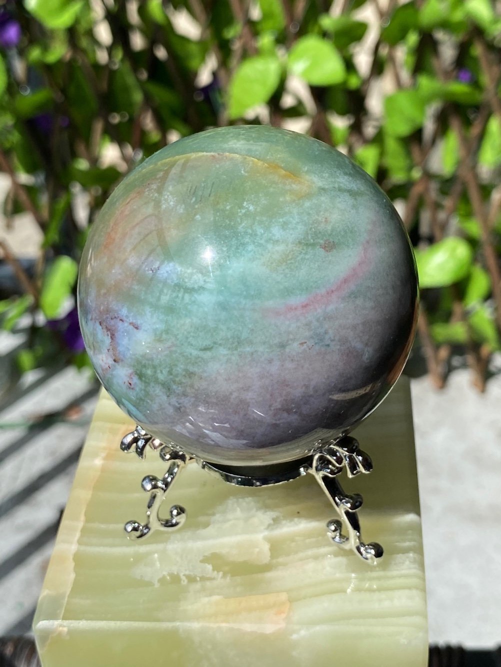 Pink & Purple Ocean Jasper Sphere