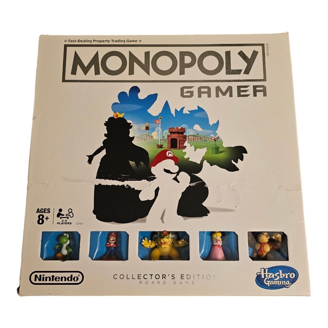 Monopoly Gamer Mario Bros Nintendo Hasbro Collector's Edition Board Game