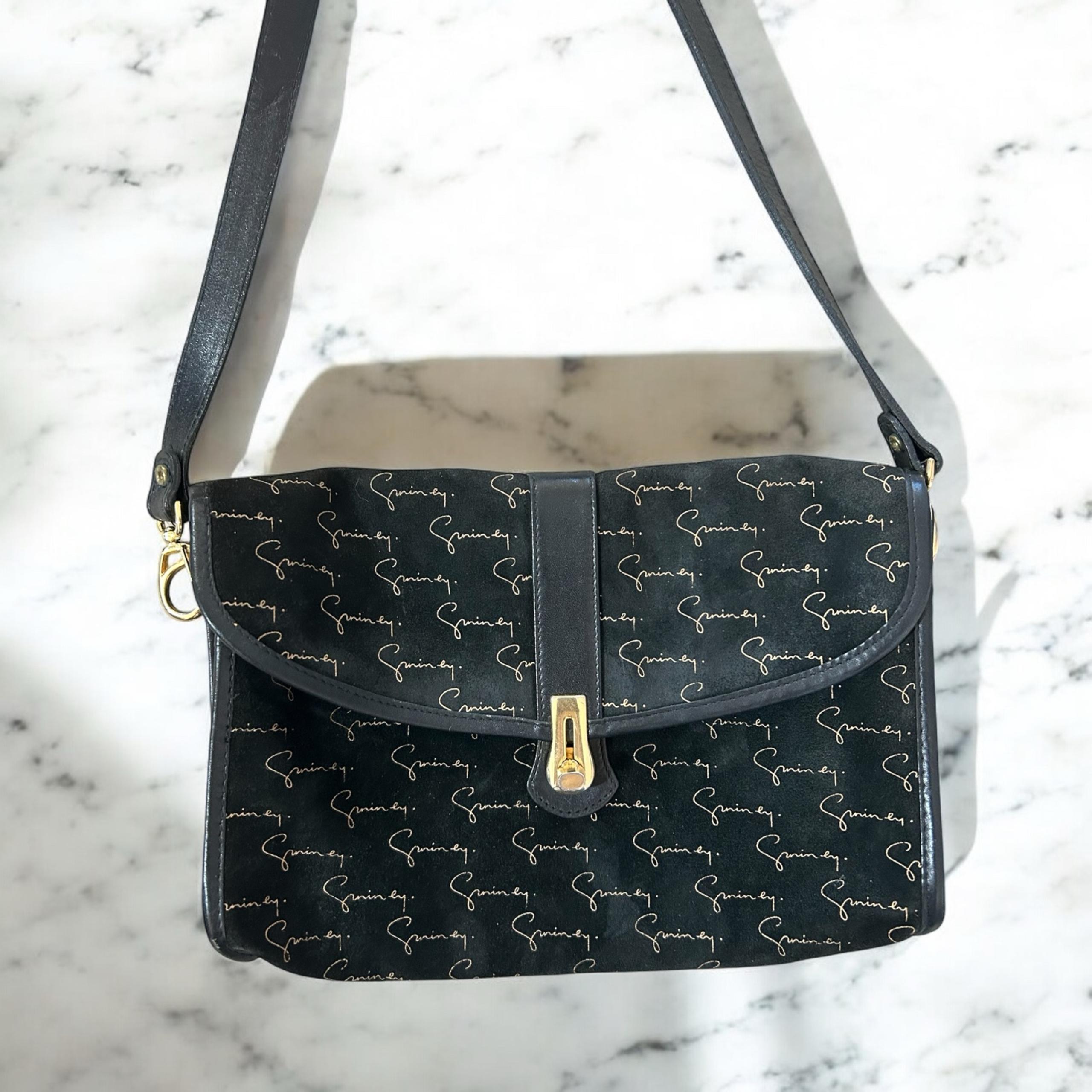 Vintage Givenchy black suede shoulder bag