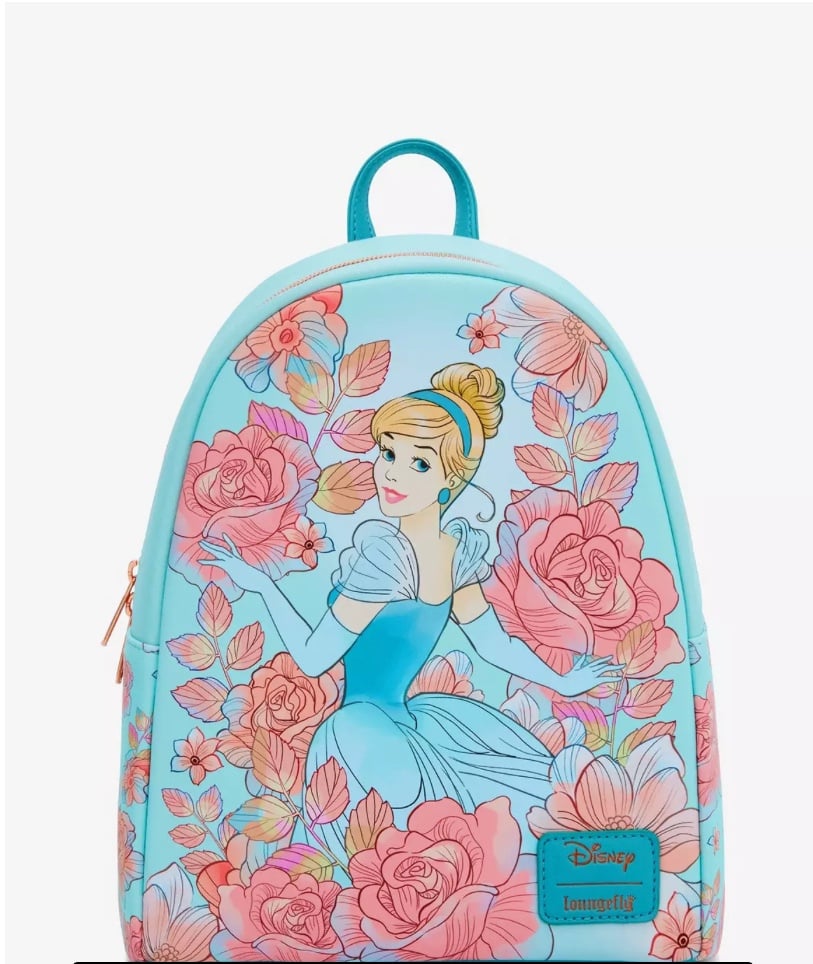 Loungefly Disney Cinderella Pink Flowers Mini Backpack NWT