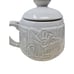 Vintage Frankoma Mayan Aztec 5 Cup Tea Pot Ceramic White Glazed Western