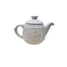 Vintage Frankoma Mayan Aztec 5 Cup Tea Pot Ceramic White Glazed Western