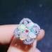 White Fire Opal, White Opal Ring, Gemstone Jewelry Ring, Womens Fire Opal 4x5mm