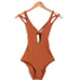 NWT! BECCA by Rebecca Virtue Fine Line One Piece, Size Small, Ginger, MSRP 118