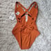 NWT! BECCA by Rebecca Virtue Fine Line One Piece, Size Small, Ginger, MSRP 118
