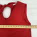 Alice + Olivia Carita Shift Dress Size 10 Red Cutout Tie Back V-Neck Valentines