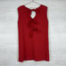 Alice + Olivia Carita Shift Dress Size 10 Red Cutout Tie Back V-Neck Valentines