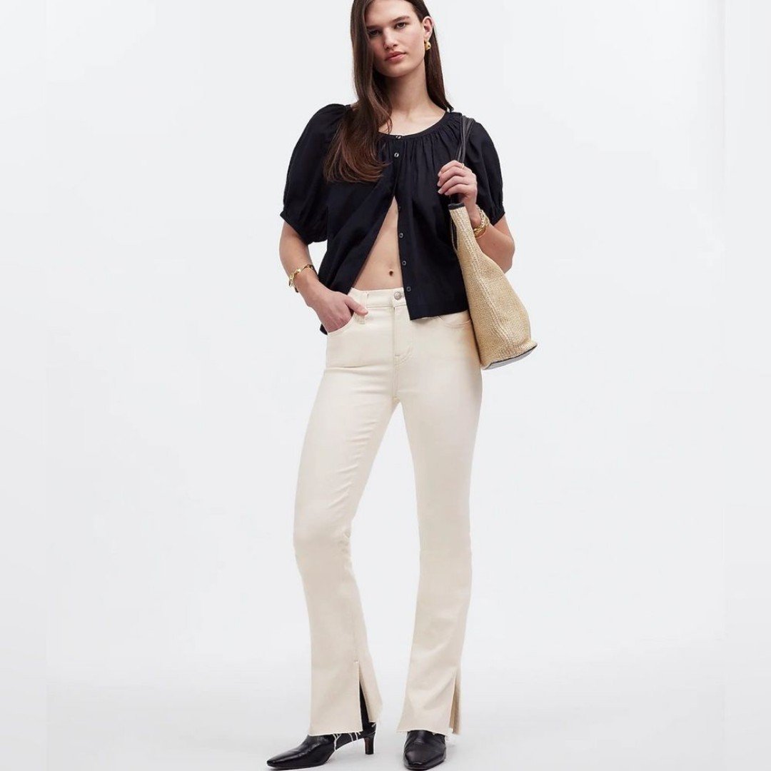 Madewell Vintage Canvas Petite Kick Out Full-Length Jeans Size 24P