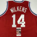 Autographed/Signed Lenny Wilkens St. Louis Red Jersey JSA COA