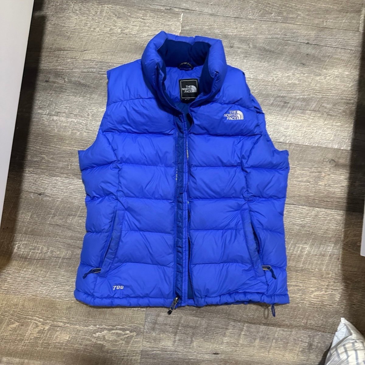The North Face Royal Blue Quilted Mens Womens Vest Puffer 700 Down Filled Medium
