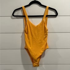 Vitamin A marigold Leah ribbed one piece swimsuit