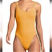 Vitamin A marigold Leah ribbed one piece swimsuit