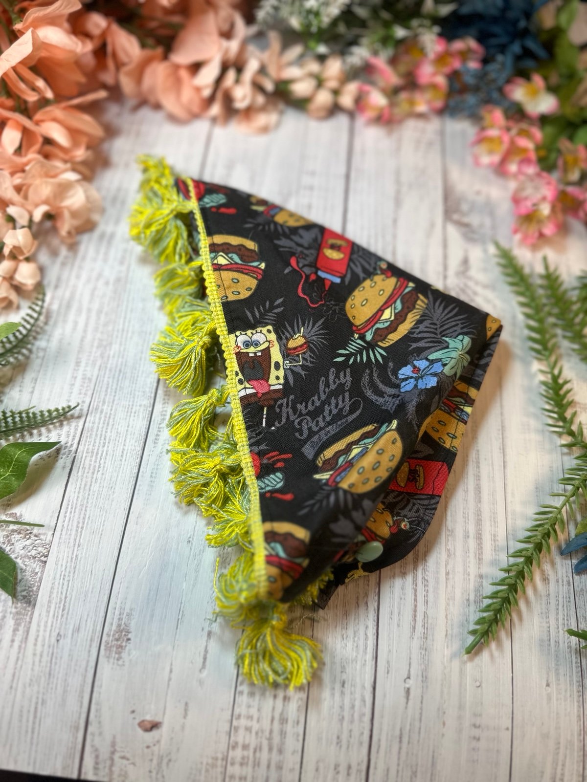 SpongeBob fursuit or oversized rave bandana