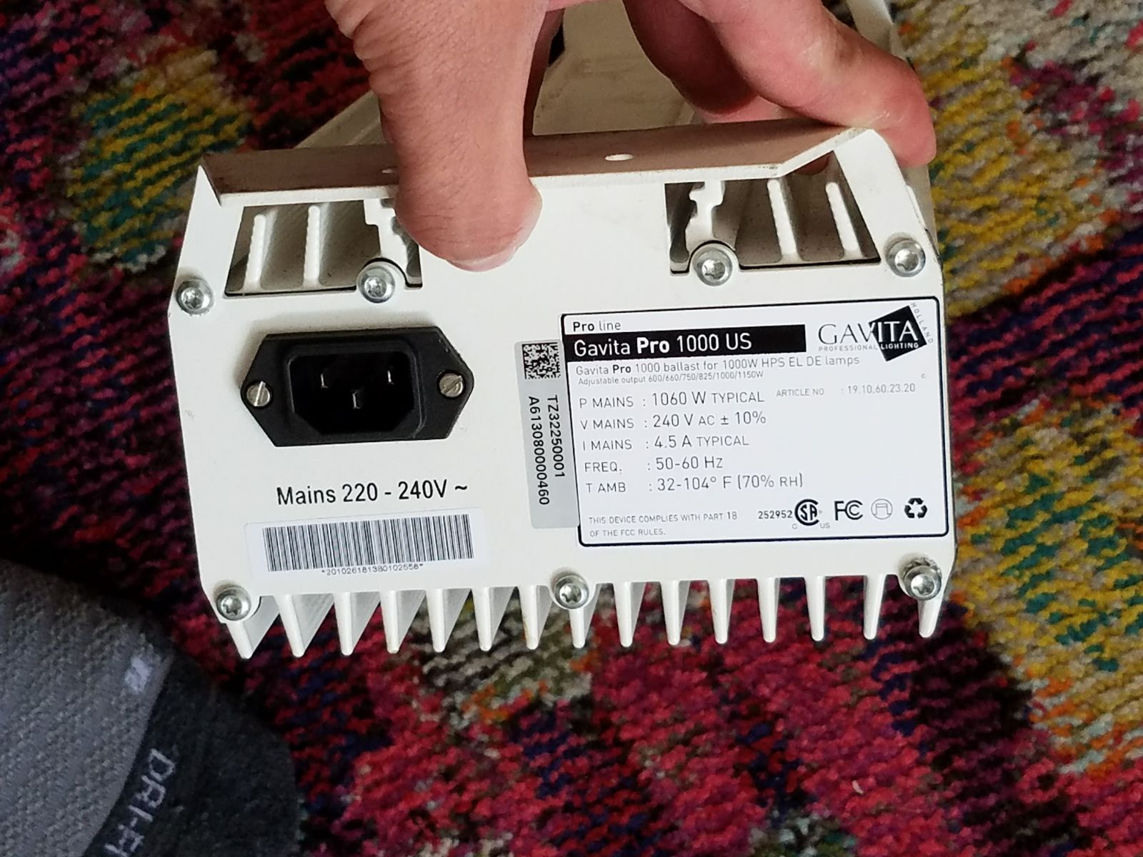 Gravita Pro 1000 US Ballast