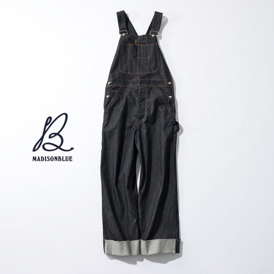 Madison Blue BIBALL WIDE PT NO FADE DENIM