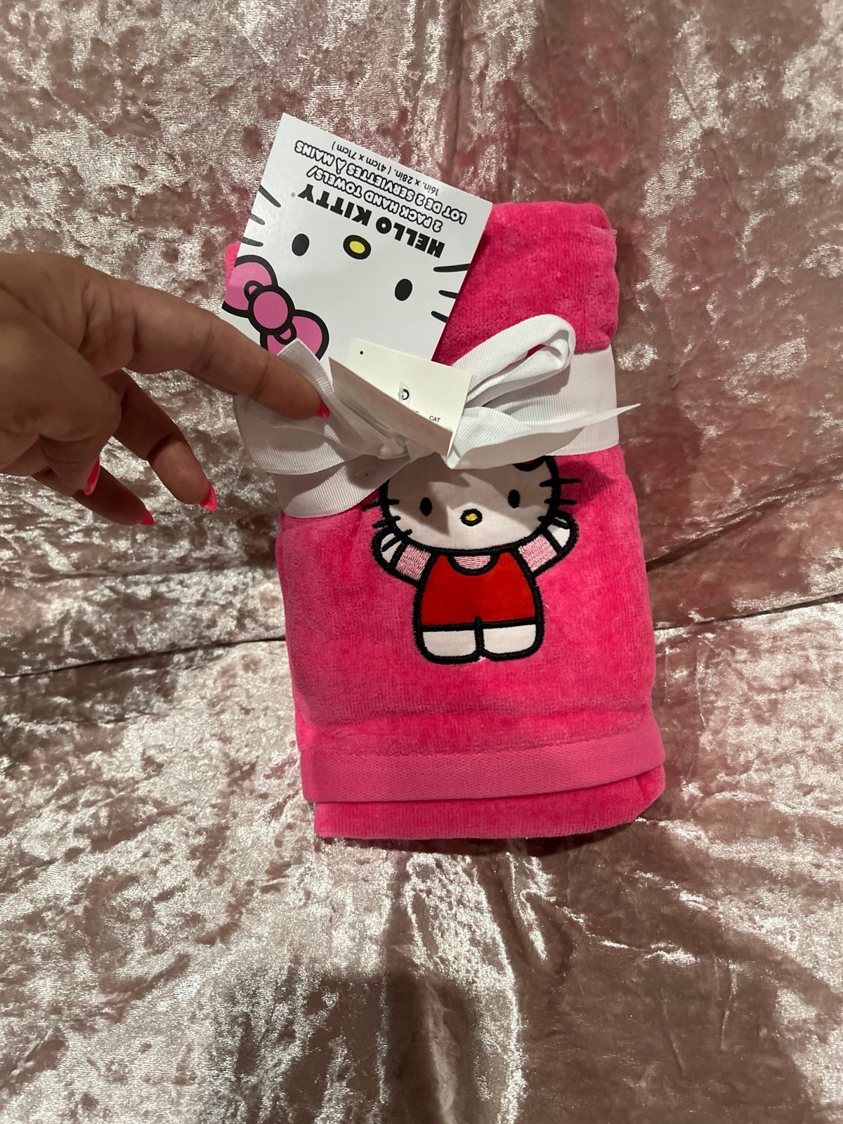Pink Hello Kitty Hand Towel Set of 2