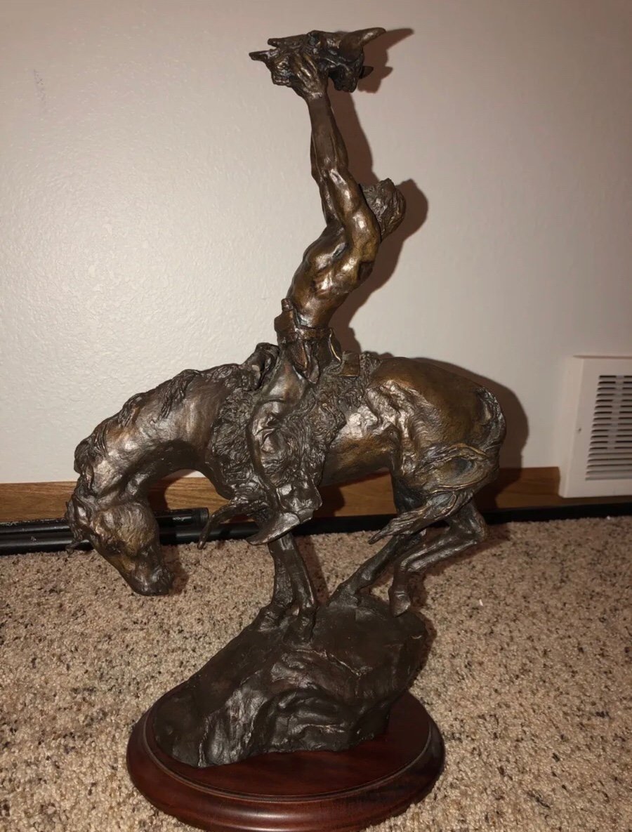 Buck McCain “prayer to the healing spirit” Indian sculpture