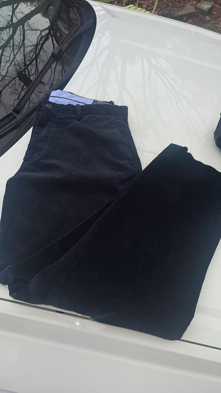 Polo Ralph Lauren Corduroy Pants Men Size 32x30 Blue stretch classic fit.