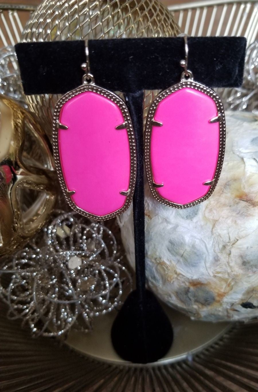 Kendra Scott Neon Pink Danielle Earrings