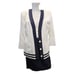 Leslie Fay 2 Piece Dress Suit Size 8 Nautical Vintage 80's