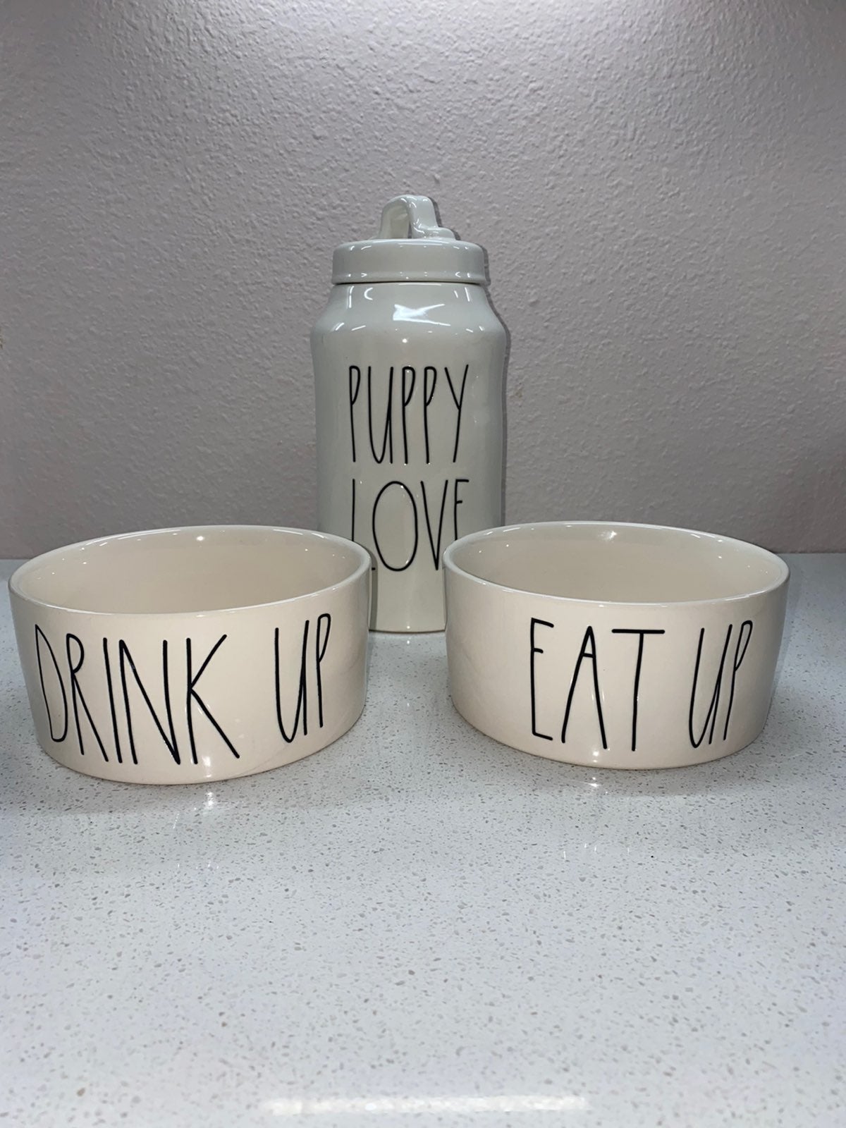 Rae Dunn puppy/dog set
