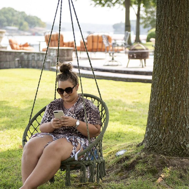 Outdoor Hammock Chair, Cotton Blend Olive Green, Size: 47”L x 24” Capacity 250IB