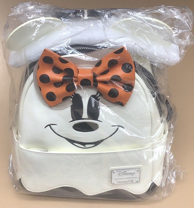 Loungefly Disney Ghost Minnie Glow-In-The-Dark Mini Backpack New - FREE Shipping