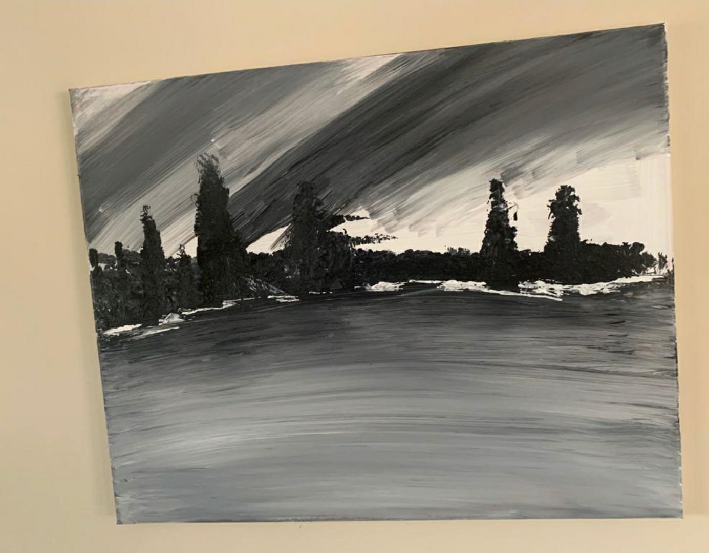 Acrylic abstract painting