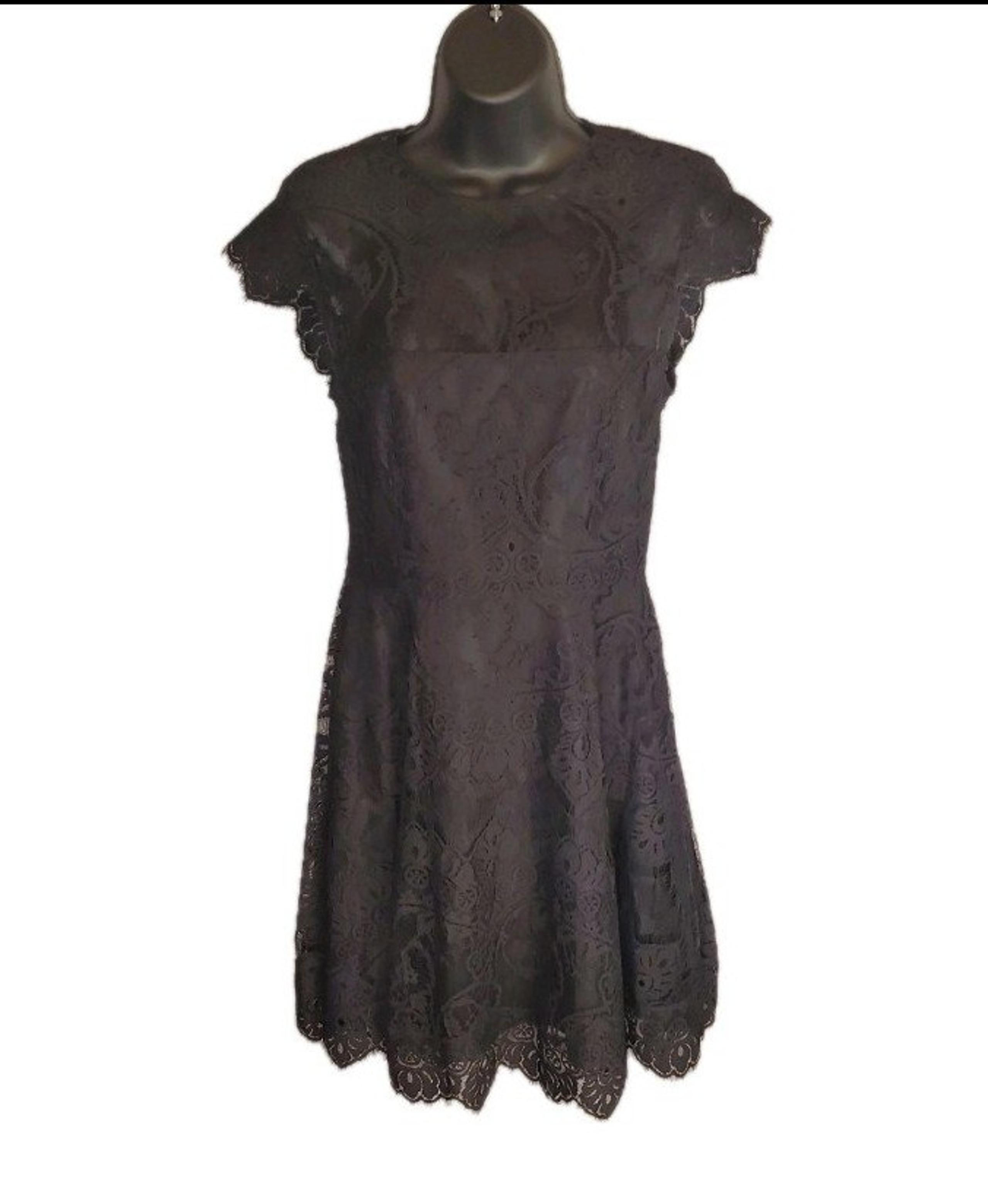 BB Dakota Rhianna Open Back Lace Dress Size 2 Fit And Flare Cocktail Goth Party