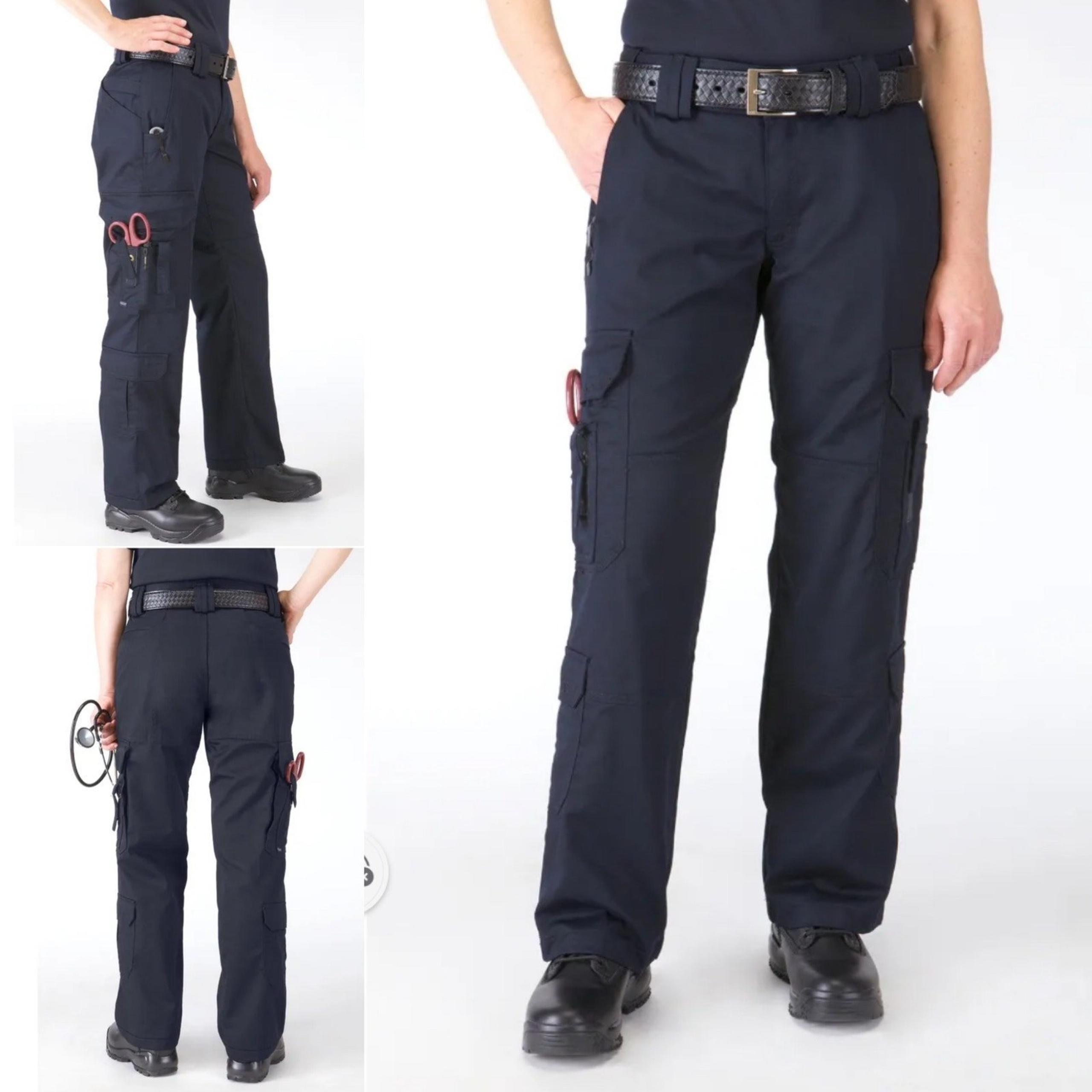 5.11 Tactical Women's EMS Pants Dark Navy Size 12 Regular Fit Adjustable Waist