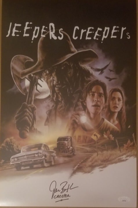 Jonathan Breck signed 11x17 Jeepers Creepers poster The Creeper JSA