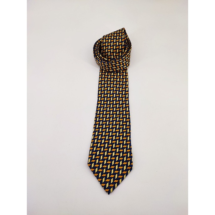Ermenegildo Zegna Italian Men's Luxury Silk Geometric Tie