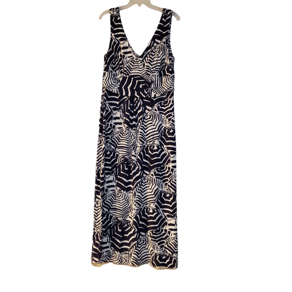 Lilly Pulitzer Womens Maxi Long Dress Blue XL Sleeveless VNeck Pullover