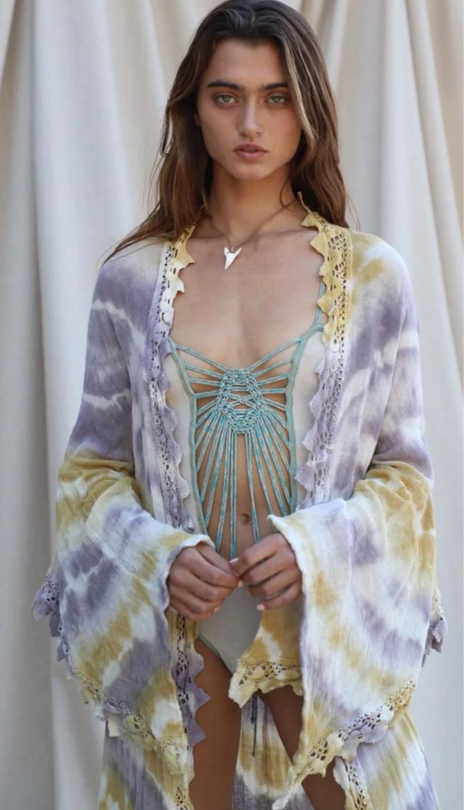 NWT Jen's Pirate Booty Tie Dye Kimona Wrap