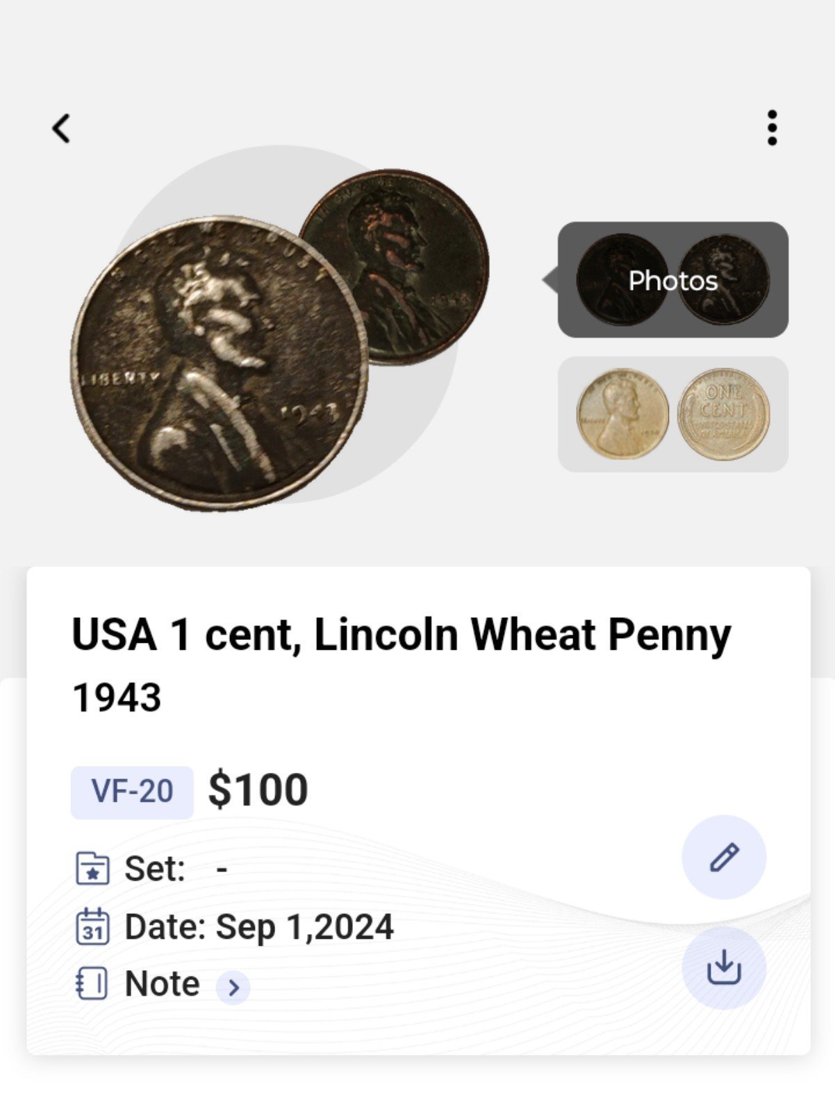 Collectible US Mint Lincoln Wheat 1943 Penny No Mint With Errors