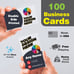 Custom Business Cards / 100 count/ heavy cardstock / Full UV coating bothside