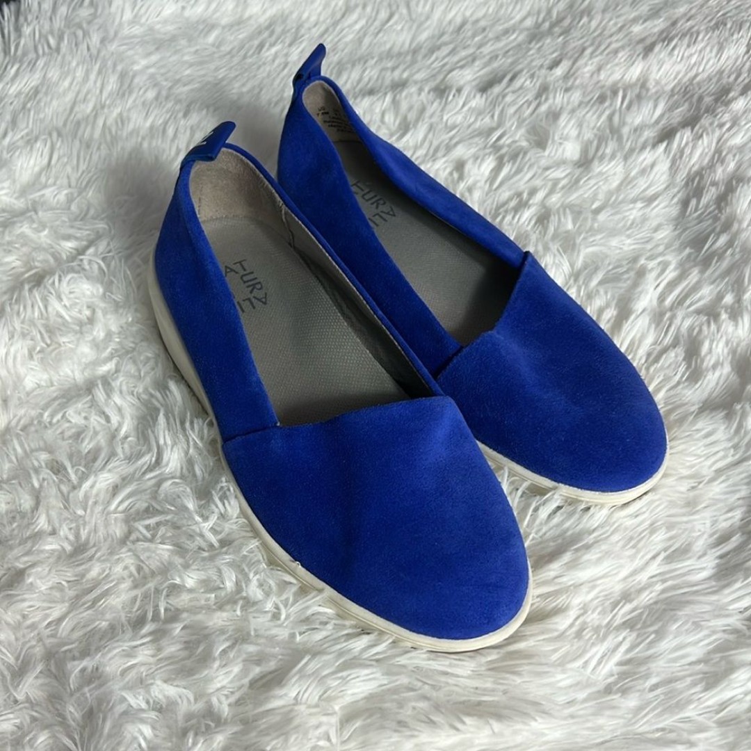 Naturalizer Patrice Royal Blue Suede Slip On Shoes 7.5M
