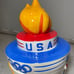 Vintage 1996 USA Olympics Looney Tunes Cookie Jar Warner Bros. LIKE NEW