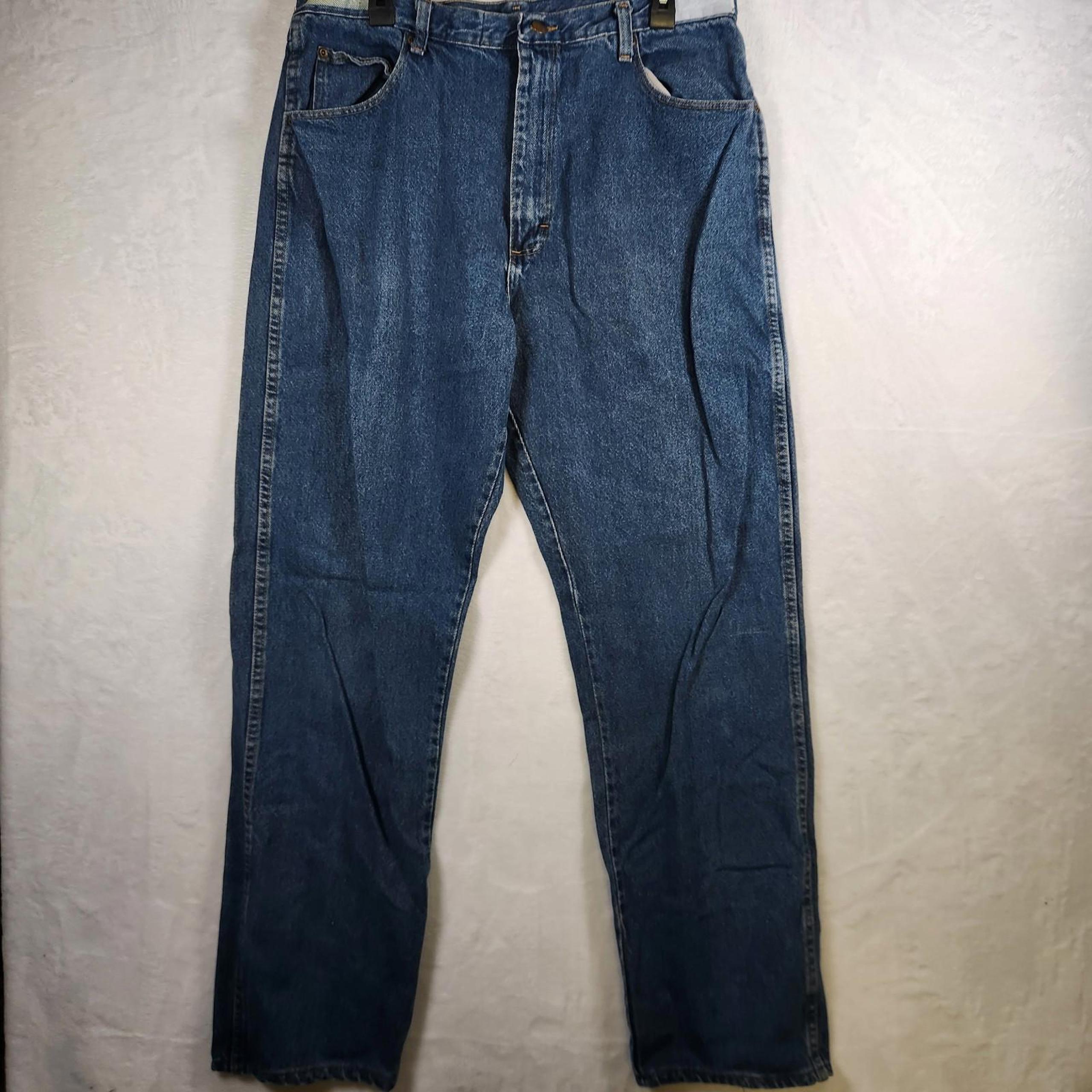 Red Kap Blue Denim Work Jeans Size 38x36 Cotton